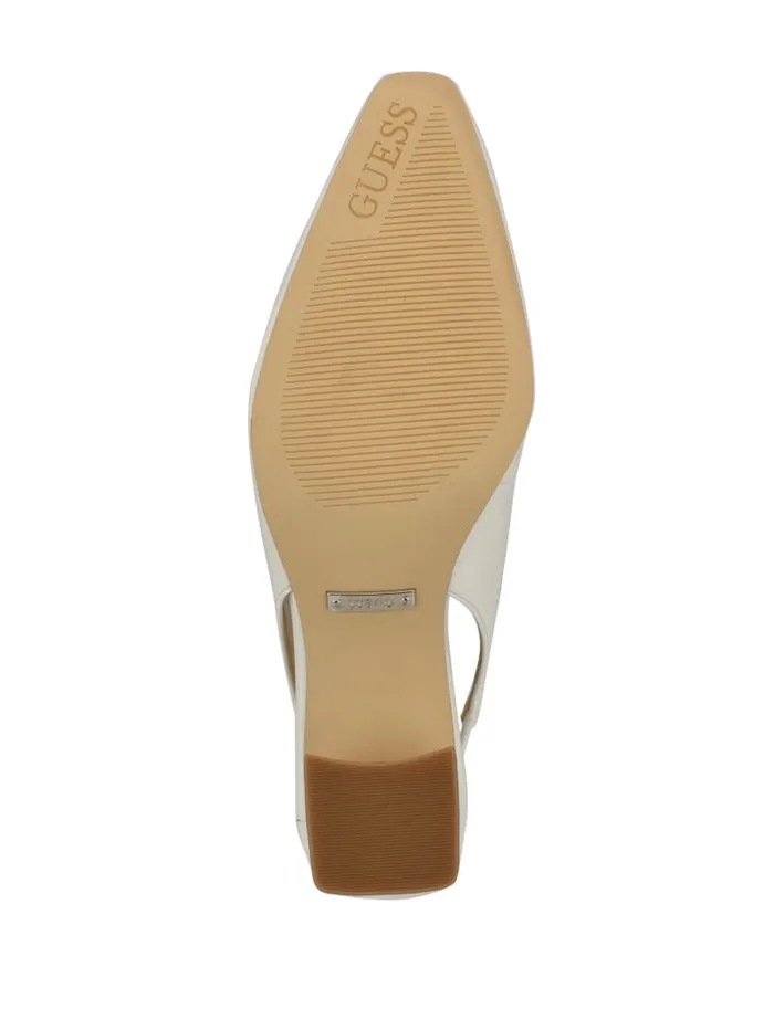 GUESS Shoes Valinda Metallic Slingback Block Heels Gold 8211 Women