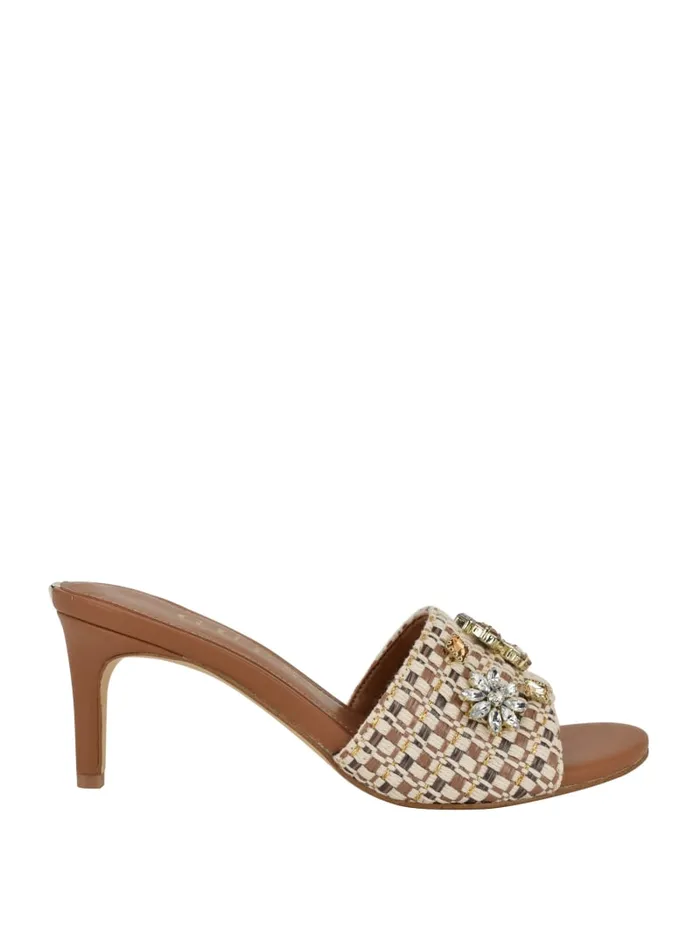 GUESS Shoes Weekful Woven Rhinestone Mules Blue 8211 Women