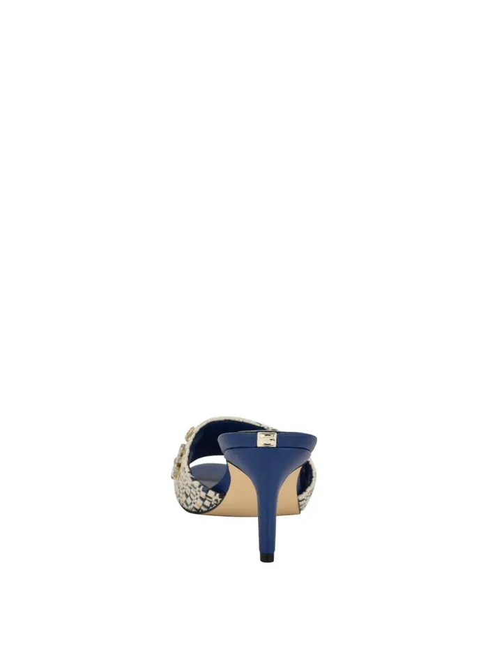 GUESS Shoes Weekful Woven Rhinestone Mules Blue 8211 Women