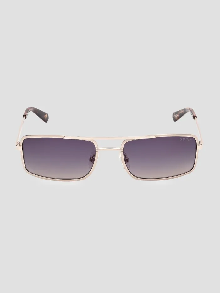 GUESS Sunglasses Narrow Aviator Sunglasses Gold 8211 Men