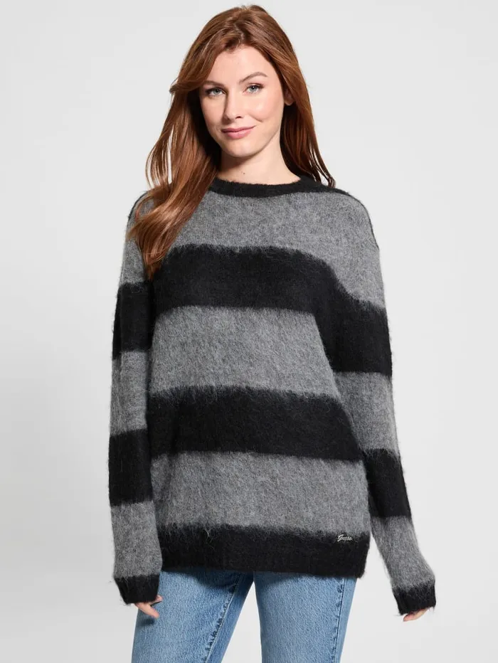 GUESS Sweaters and Knits Eco Skye Striped Long Sweater Colors 8211 Women