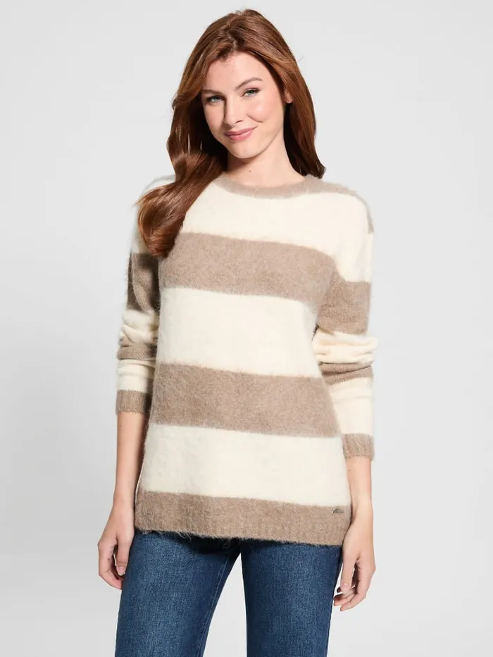 GUESS Sweaters and Knits Eco Skye Striped Long Sweater Colors 8211 Women