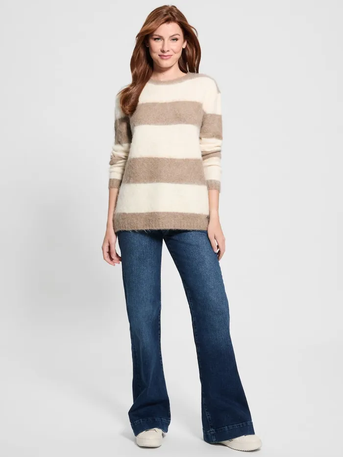 GUESS Sweaters and Knits Eco Skye Striped Long Sweater Colors 8211 Women