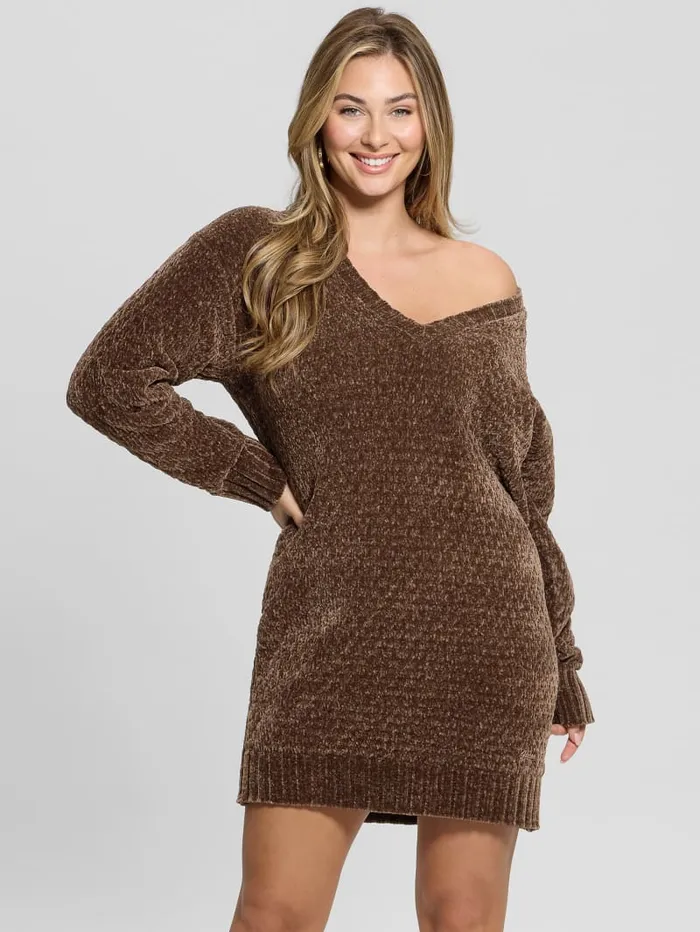 GUESS Sweaters and Knits Eco Talia Longline Chenille Sweater Red 8211 Women