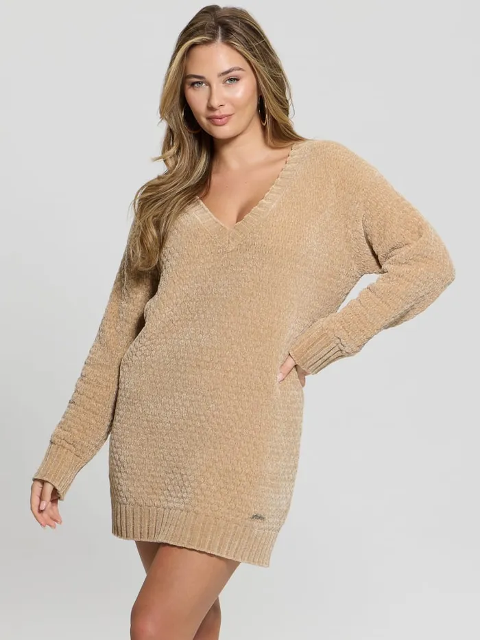 GUESS Sweaters and Knits Eco Talia Longline Chenille Sweater Red 8211 Women