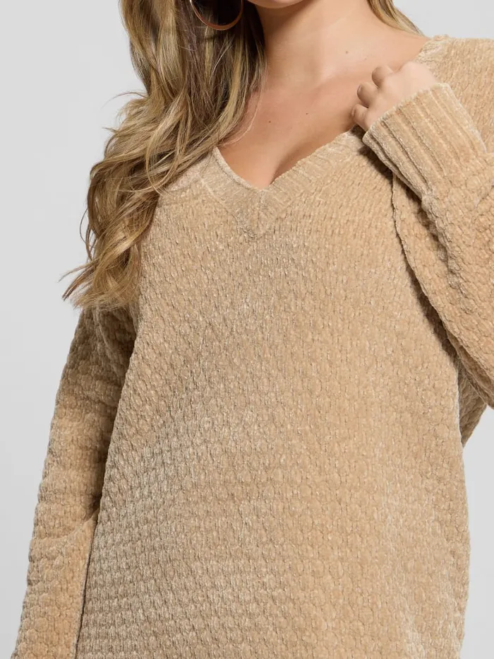 GUESS Sweaters and Knits Eco Talia Longline Chenille Sweater Red 8211 Women