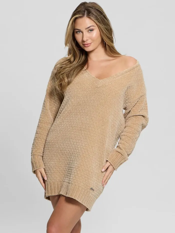 GUESS Sweaters and Knits Eco Talia Longline Chenille Sweater Red 8211 Women