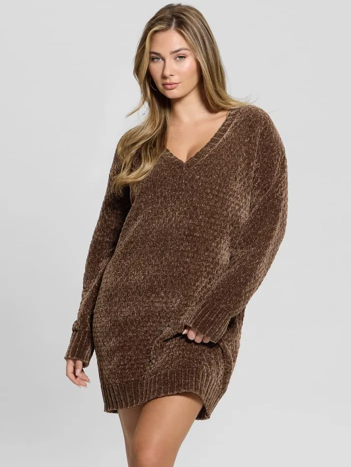 GUESS Sweaters and Knits Eco Talia Longline Chenille Sweater Red 8211 Women
