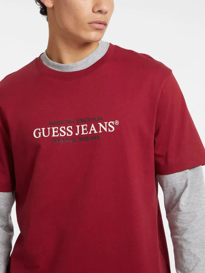 GUESS T Shirts and Tanks American Tradition Tee Blue 8211 Men