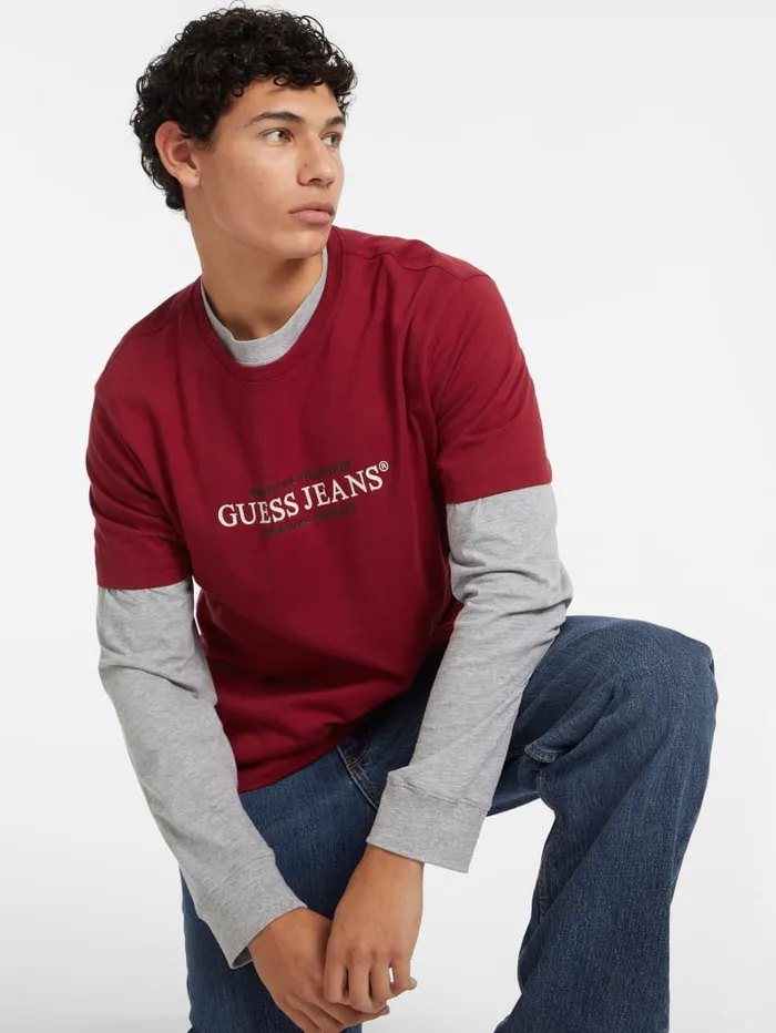 GUESS T Shirts and Tanks American Tradition Tee Blue 8211 Men