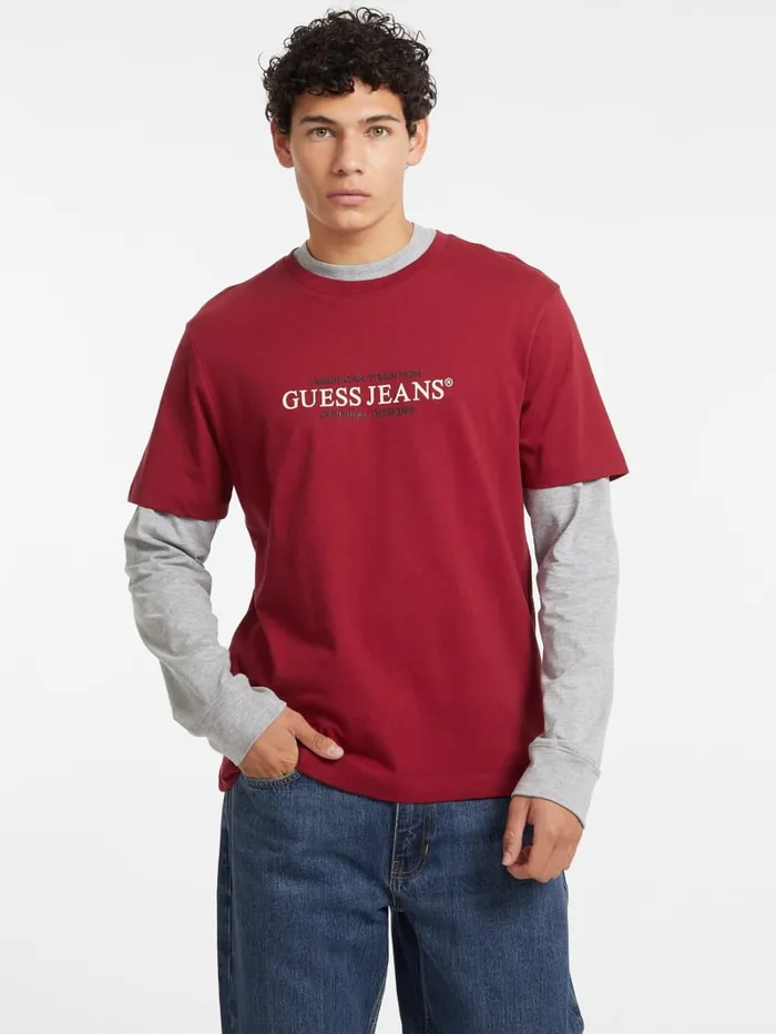 GUESS T Shirts and Tanks American Tradition Tee Blue 8211 Men