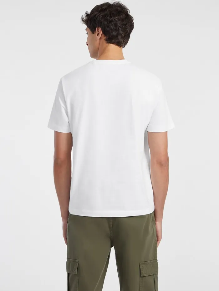 GUESS T Shirts and Tanks Banner Tee White 8211 Men