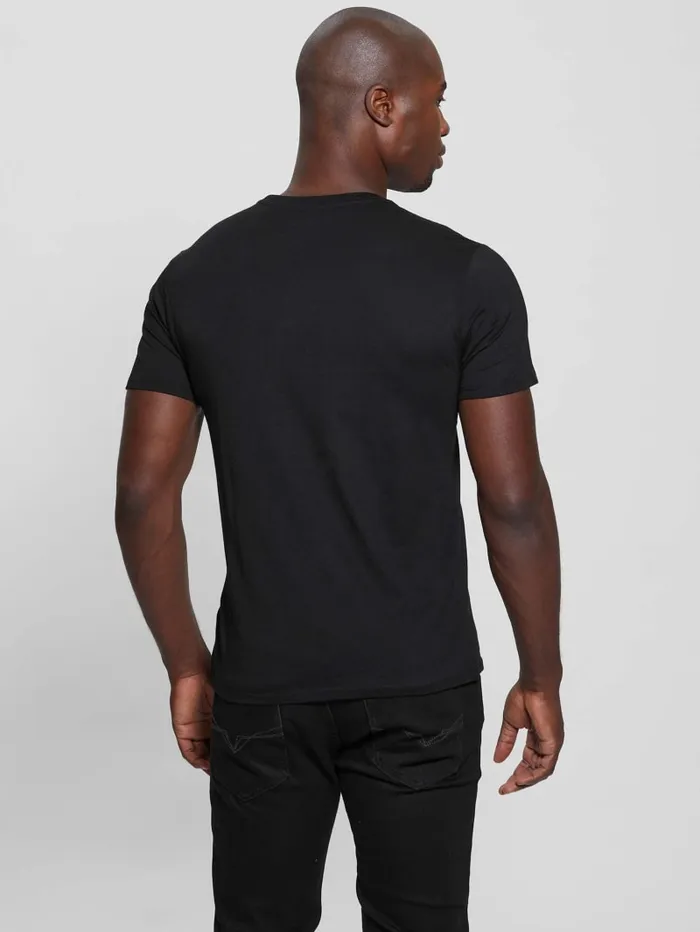 GUESS T Shirts and Tanks Club Logo Tee Blue 8211 Men