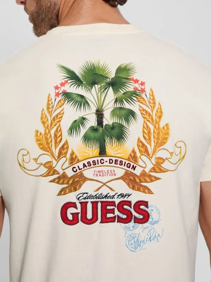 GUESS T Shirts and Tanks Eco Signature Palm Tee White 8211 Men