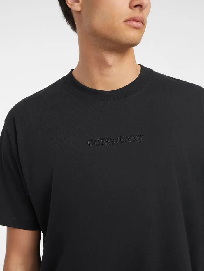 GUESS T Shirts and Tanks Embroidered Logo Tee Green 8211 Men