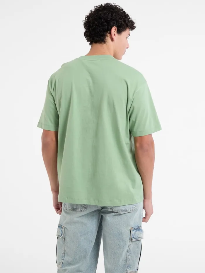 GUESS T Shirts and Tanks Embroidered Logo Tee Green 8211 Men