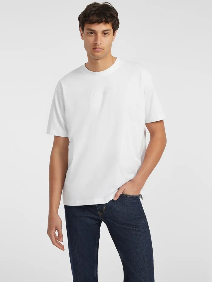 GUESS T Shirts and Tanks Embroidered Logo Tee Green 8211 Men