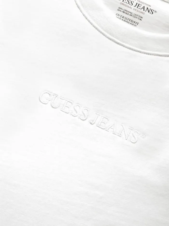 GUESS T Shirts and Tanks Embroidered Logo Tee Green 8211 Men