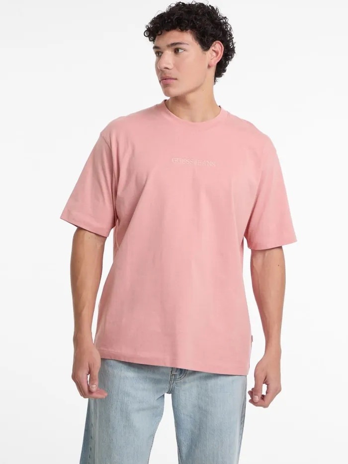 GUESS T Shirts and Tanks Embroidered Logo Tee Green 8211 Men
