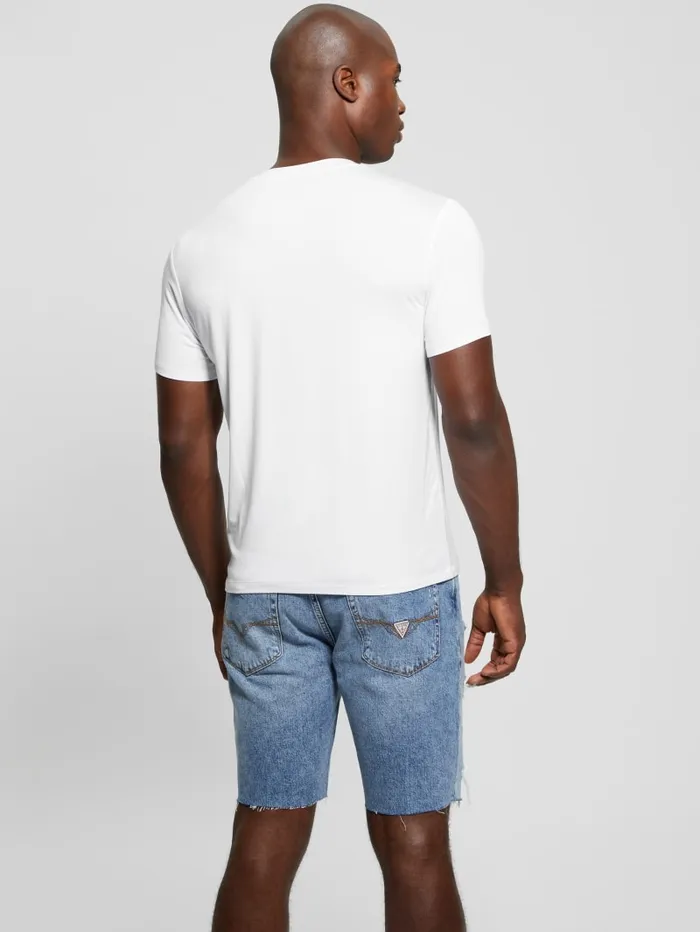 GUESS T Shirts and Tanks Heavy Jersey VNeck Tee Black 8211 Men