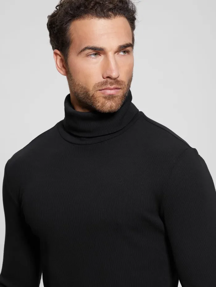 GUESS T Shirts and Tanks Mateo Turtleneck Tee Black 8211 Men