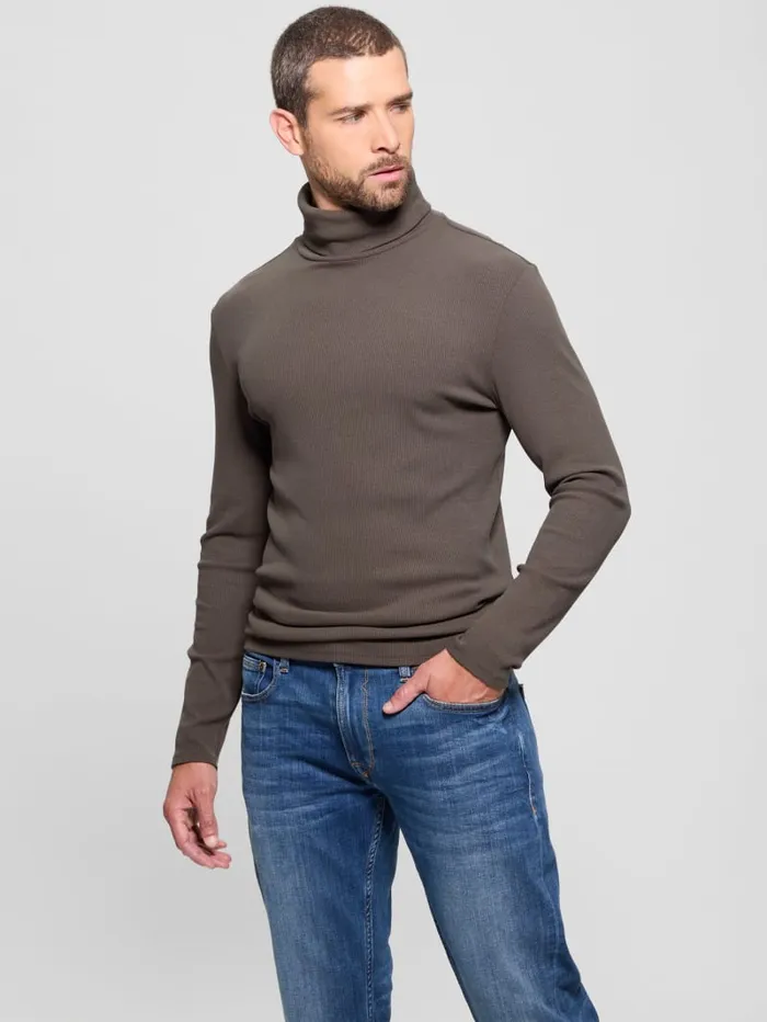 GUESS T Shirts and Tanks Mateo Turtleneck Tee Black 8211 Men