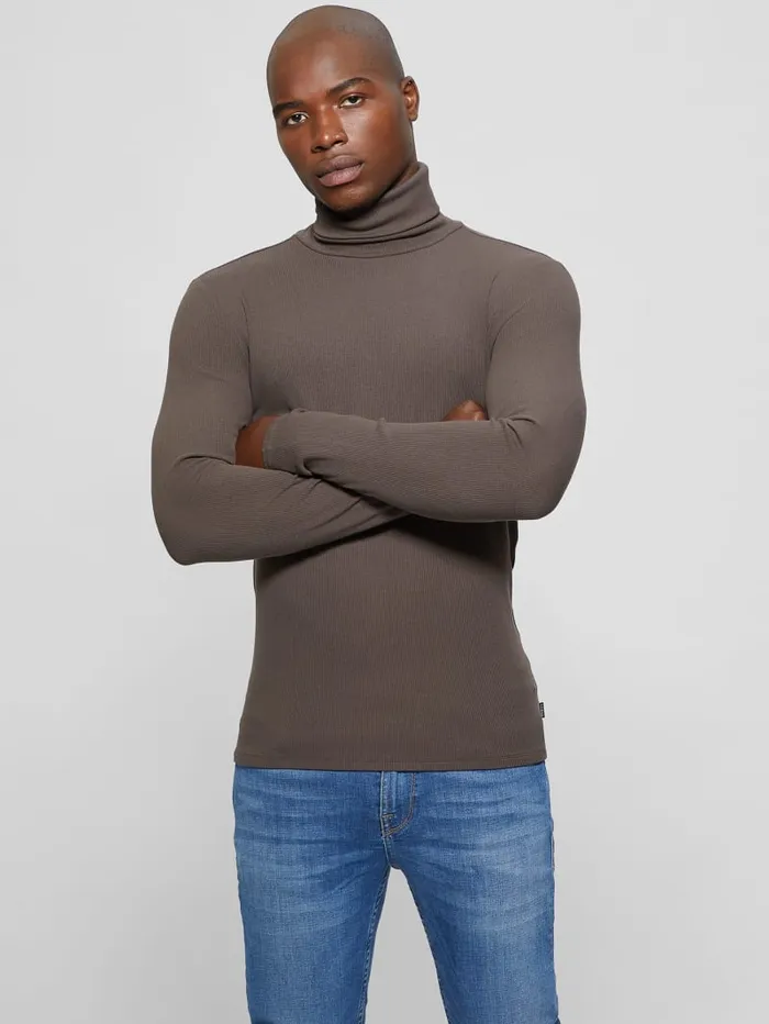GUESS T Shirts and Tanks Mateo Turtleneck Tee Black 8211 Men