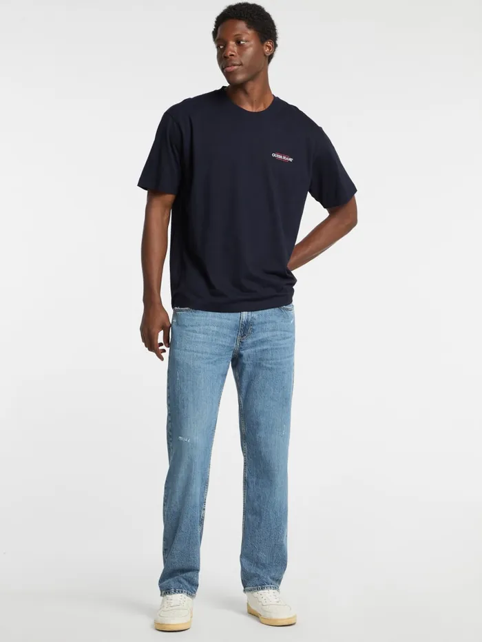 GUESS T Shirts and Tanks Oversized American Tradition Tee Blue 8211 Men