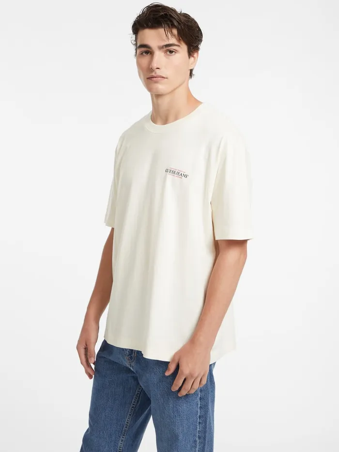 GUESS T Shirts and Tanks Oversized American Tradition Tee Blue 8211 Men