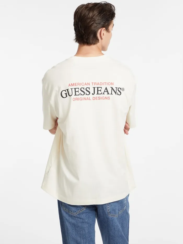 GUESS T Shirts and Tanks Oversized American Tradition Tee Green 8211 Men