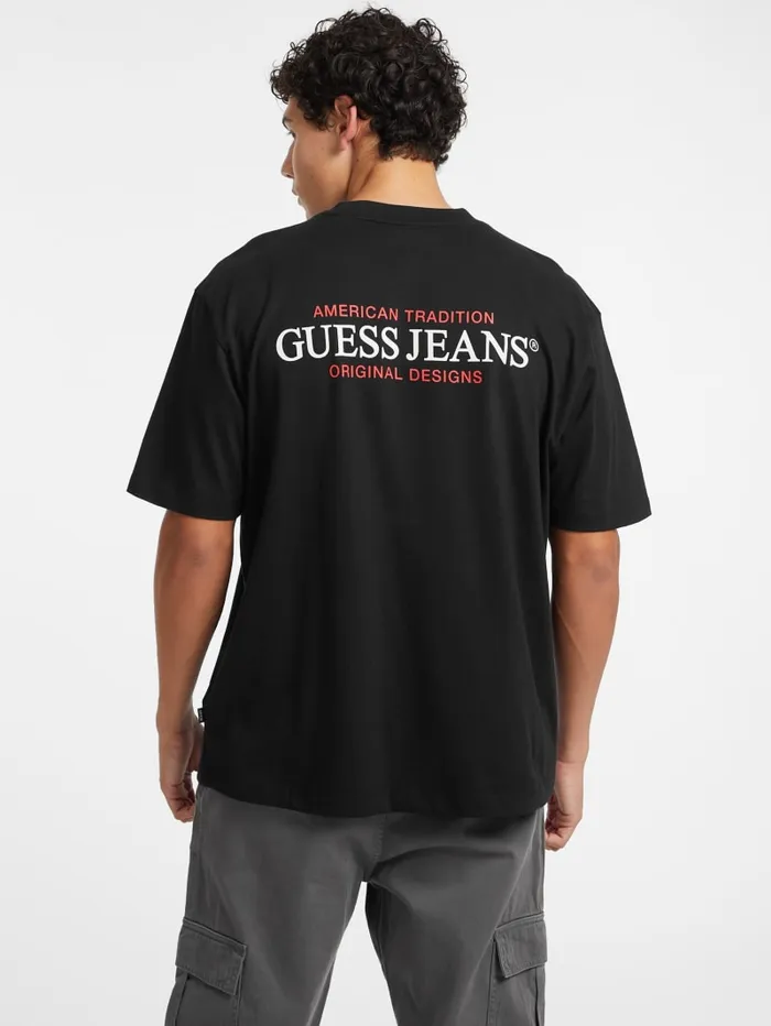 GUESS T Shirts and Tanks Oversized American Tradition Tee Green 8211 Men