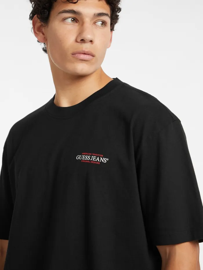 GUESS T Shirts and Tanks Oversized American Tradition Tee Green 8211 Men