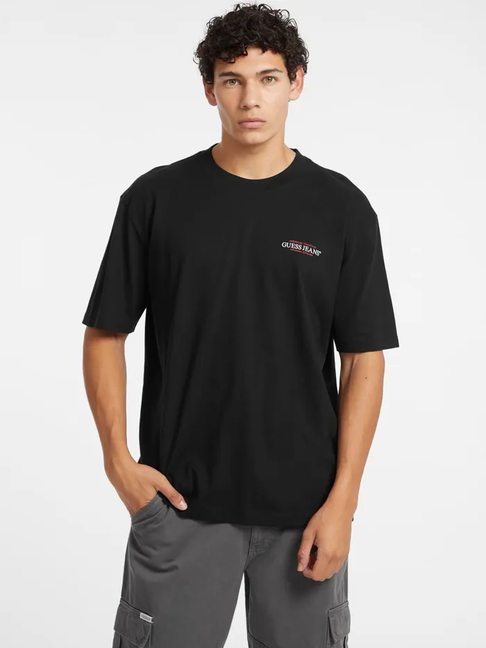 GUESS T Shirts and Tanks Oversized American Tradition Tee Green 8211 Men