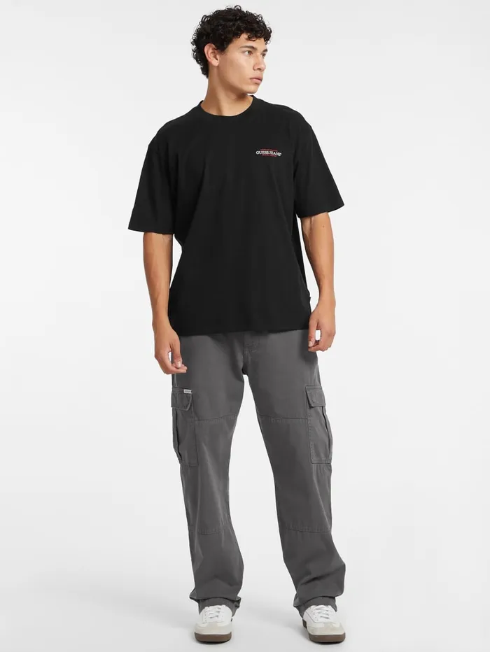 GUESS T Shirts and Tanks Oversized American Tradition Tee Green 8211 Men