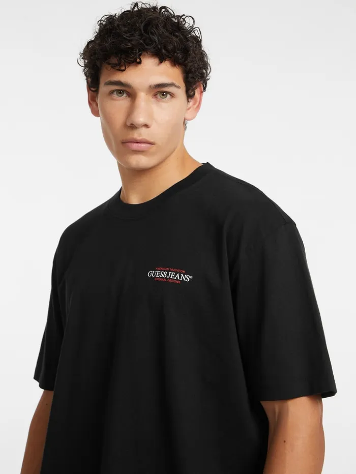 GUESS T Shirts and Tanks Oversized American Tradition Tee Green 8211 Men