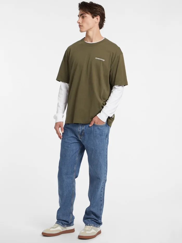 GUESS T Shirts and Tanks Oversized American Tradition Tee Green 8211 Men