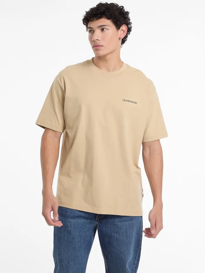 GUESS T Shirts and Tanks Oversized American Tradition Tee Green 8211 Men