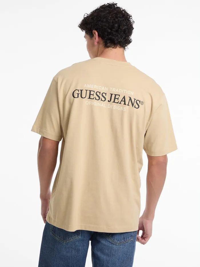 GUESS T Shirts and Tanks Oversized American Tradition Tee Green 8211 Men