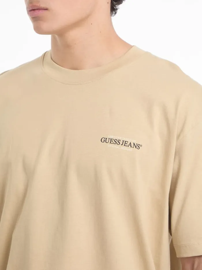 GUESS T Shirts and Tanks Oversized American Tradition Tee Green 8211 Men