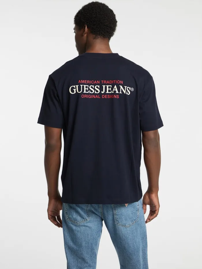 GUESS T Shirts and Tanks Oversized American Tradition Tee Green 8211 Men
