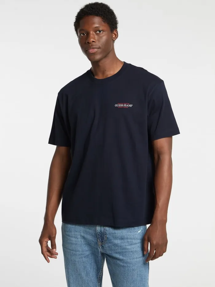 GUESS T Shirts and Tanks Oversized American Tradition Tee Green 8211 Men