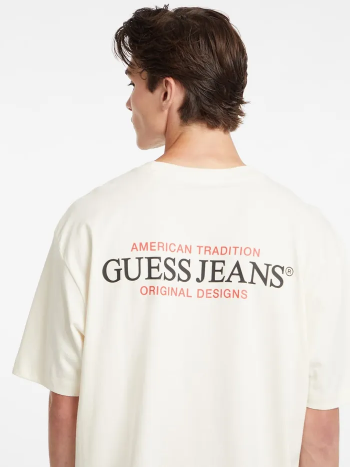 GUESS T Shirts and Tanks Oversized American Tradition Tee Green 8211 Men