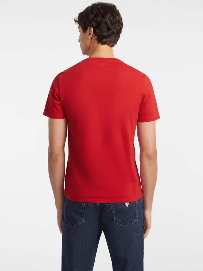 GUESS T Shirts and Tanks Slim Embroidered Logo Tee Blue 8211 Men