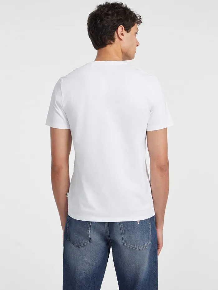 GUESS T Shirts and Tanks Slim Embroidered Logo Tee Blue 8211 Men