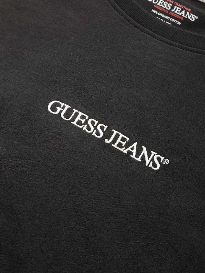 GUESS T Shirts and Tanks Slim Embroidered Logo Tee Blue 8211 Men