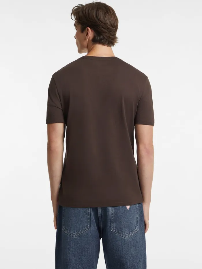 GUESS T Shirts and Tanks Slim Embroidered Logo Tee Blue 8211 Men
