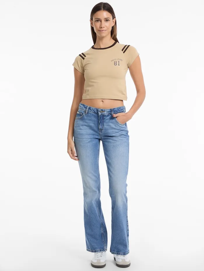 GUESS Tops and Tees Eco Raglan 81 Tee Beige 8211 Women