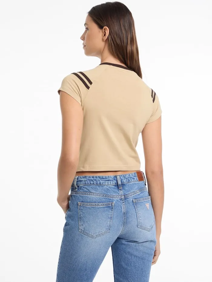 GUESS Tops and Tees Eco Raglan 81 Tee Beige 8211 Women