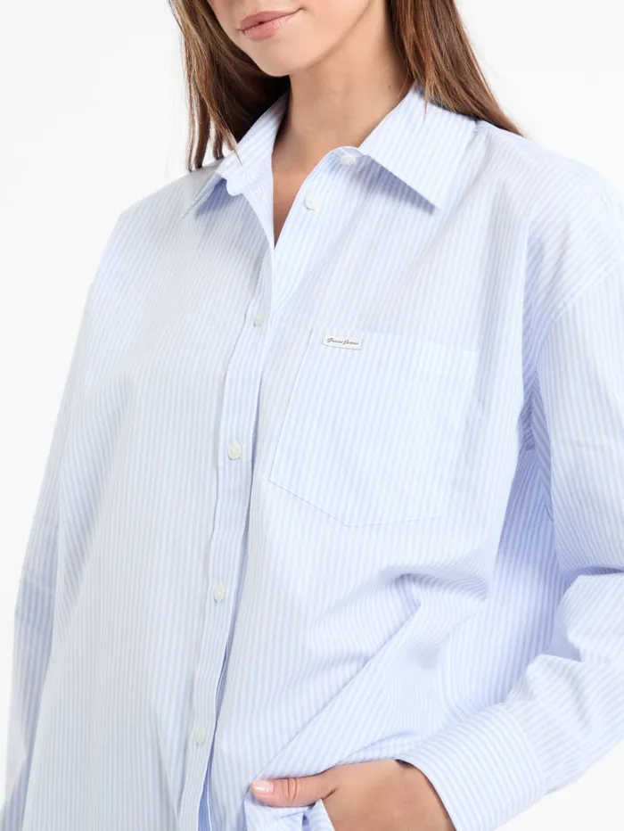 GUESS Tops and Tees Eco Striped ColorBlock Shirt Green 8211 Women