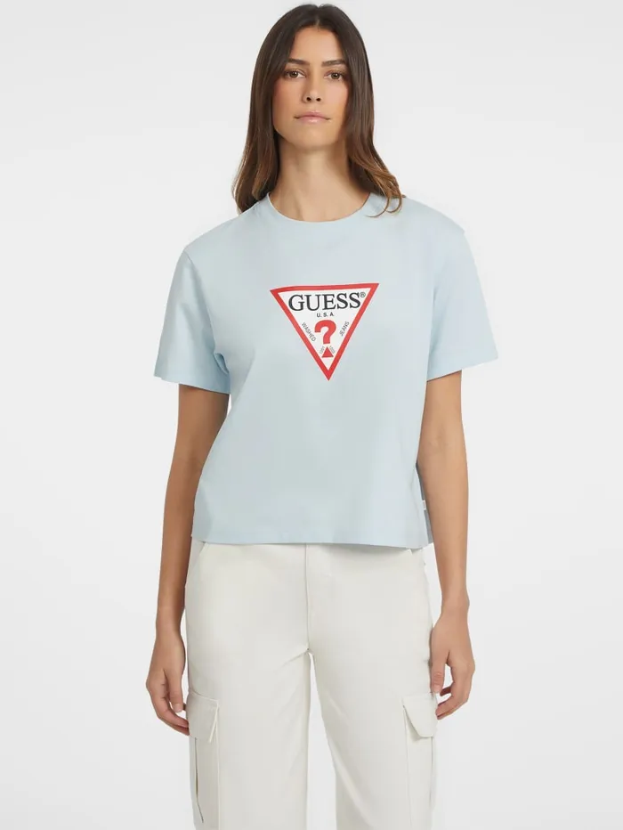 GUESS Tops Boxy Iconic Tee Black 8211 Women